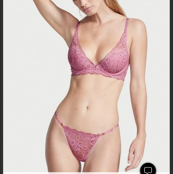 Victoria secret-Love Cloud Pink Adjustable String Thongs-Large - Picture 2 of 3